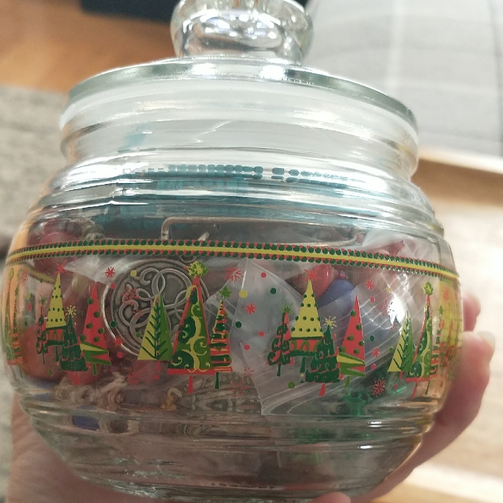 Festive Glass Jewelry Jar - Picture 3 of 3